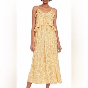 Old Navy Yellow Floral Maxi Dress